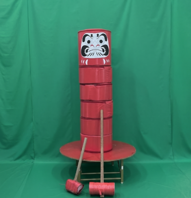 だるま落としレンタル（直径40㎝・台付き）