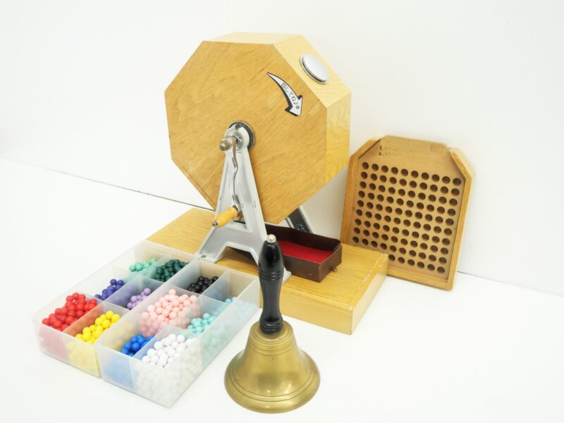 抽選機用　本体、玉、整理箱、抽選用鐘