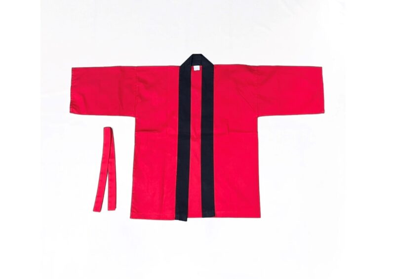 ハッピ（赤）レンタル（企業・団体の展示会の盛り上げに最適　イベント用の赤ハッピは目立つこと間違いなし。）